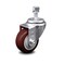 Service Caster 3 Inch Maroon Polyurethane Wheel Swivel 1/2 Inch Threaded Stem Caster SCC SCC-TS20S314-PPUB-MRN-121315 - alternate 1